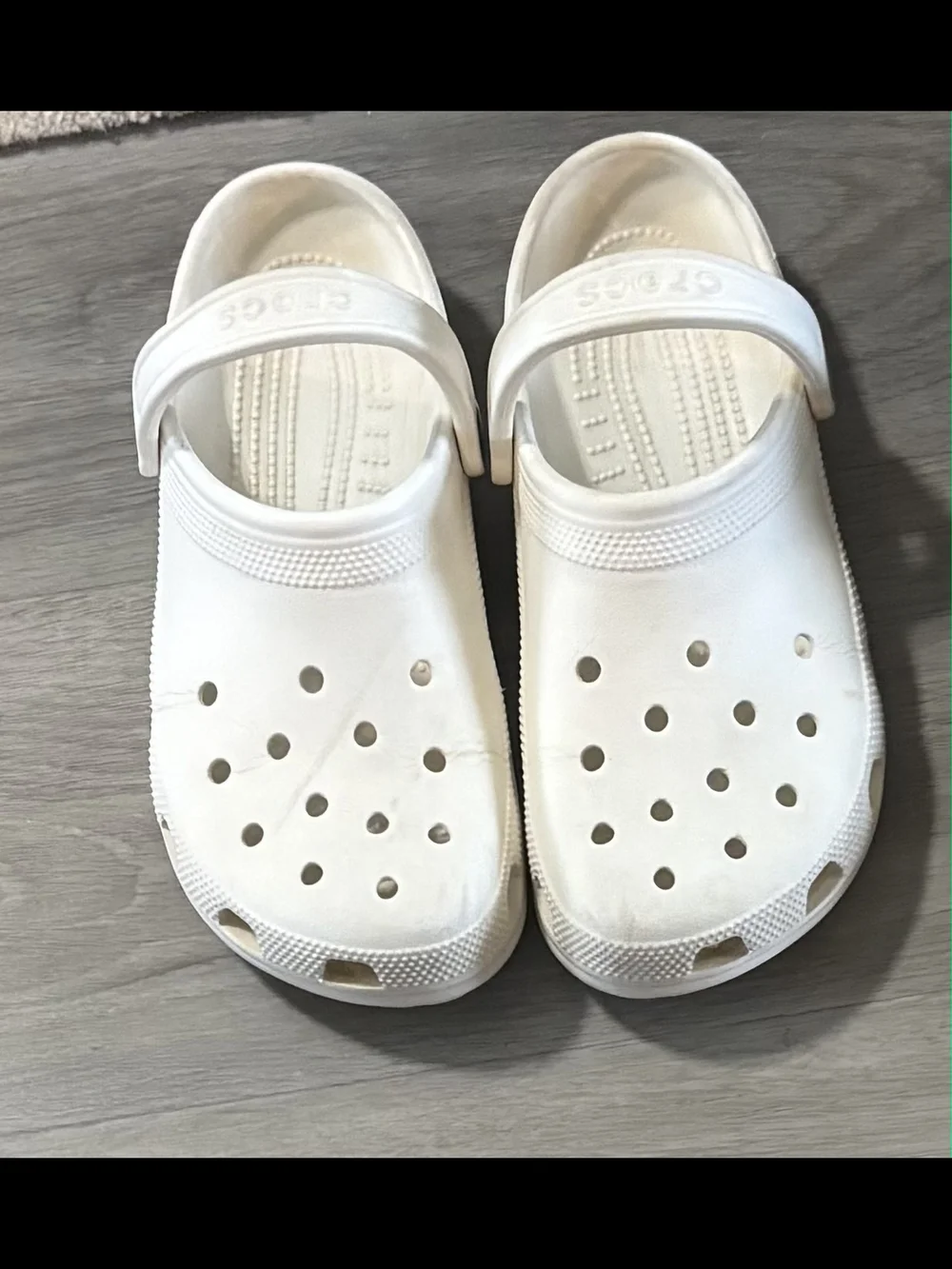 Crocs White Lightweight Slip-On Clogs Unisex W10 M8